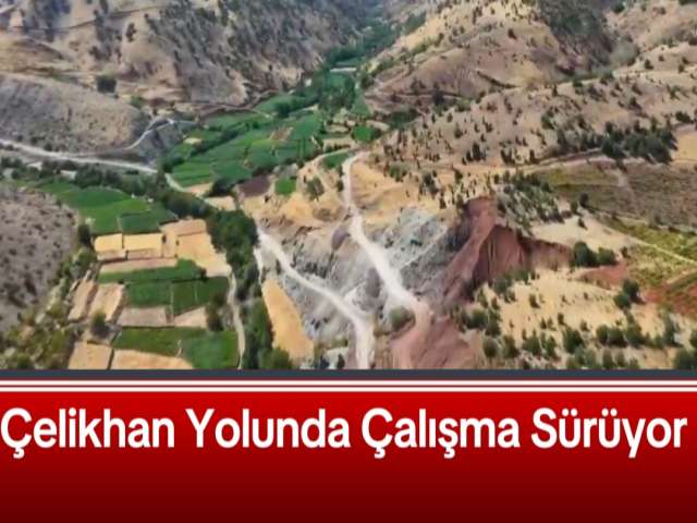 Çelikhan Yolunda Çalışma Sürüyor