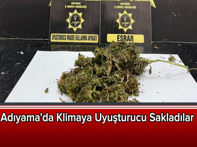 Klimaya Uyuşturucu Sakladılar