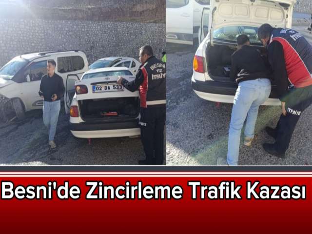 Besni'de Zincirleme Trafik Kazası