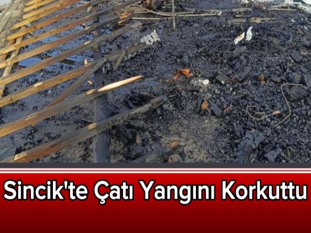 Sincik'te Çatı Yangını Korkuttu