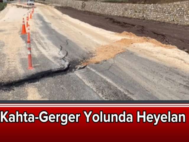 Kahta Gerger Yolunda Heyelan