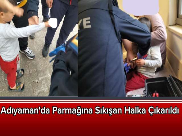 Parmağına Halka Sıkışan Çocuk Kurtarıldı