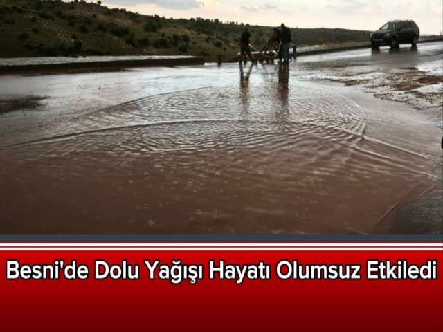 Besni'de Dolu Yağışı Hayatı Olumsuz Etkiledi