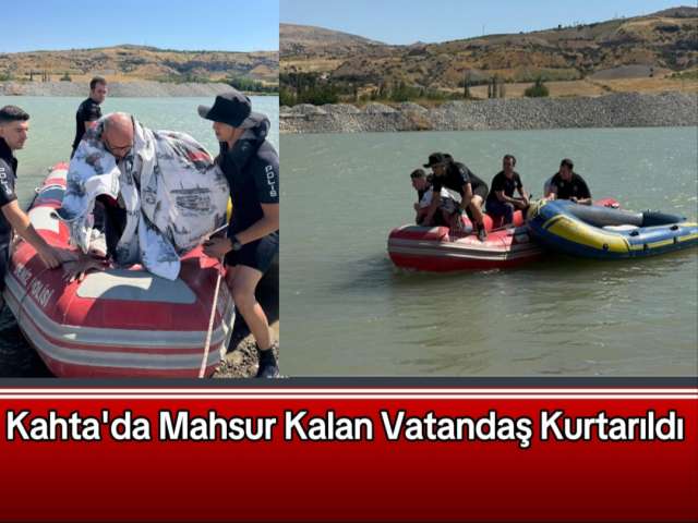 Kahta'da Mahsur Kalan Vatandaş Kurtarıldı