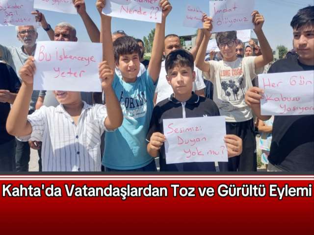 Kahta'da Toz ve Gürültü Eylemi